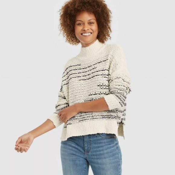 Knox Rose Sweaters - Knox Rose | Blue & White Knitted Sweater Size M